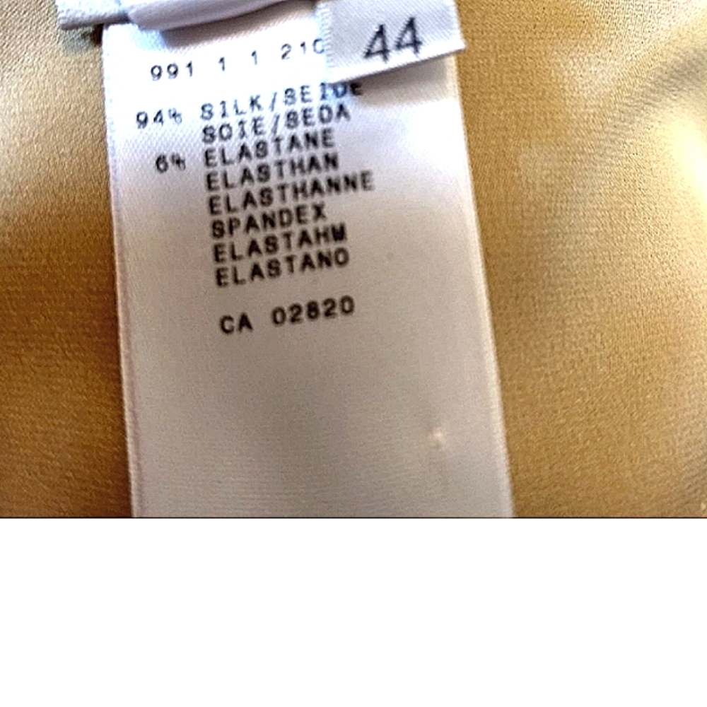ESCADA 'S MONDI SILK CHARMUESE CAMEL BLOUSE - Picture 3 of 6
